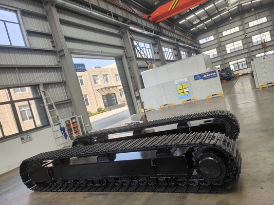 建材 工場 鉄 ゴム 軌道の シャーシ 65 T 掘削機用の鉄底車